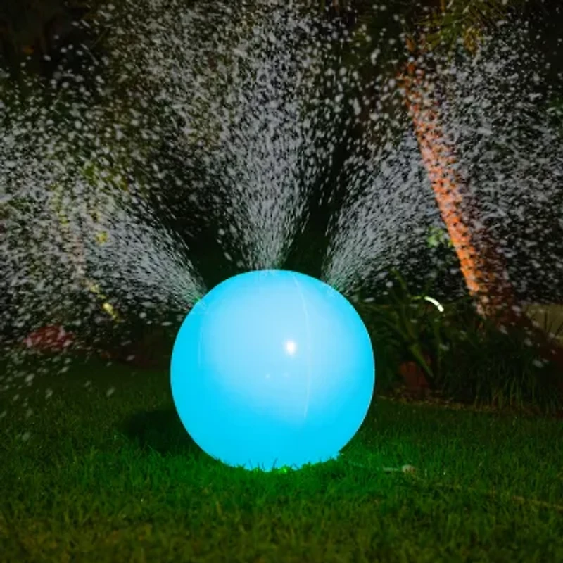 PoolCandy Illuminated Color Changing Beach Ball Sprinkler