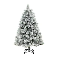 Nearly Natural Faux 5 Foot Pre-Lit Pine Christmas Tree