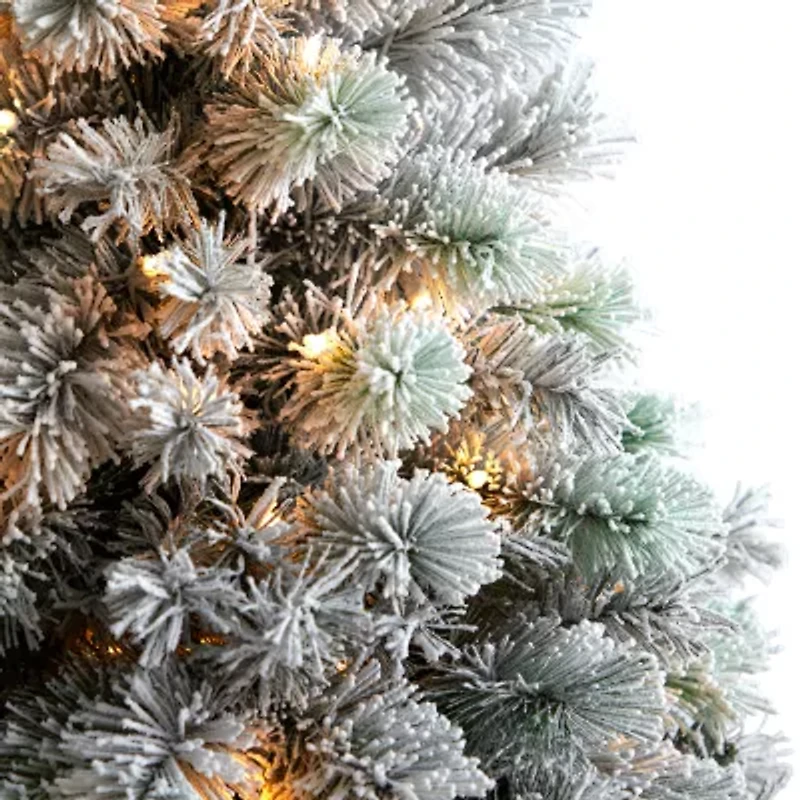 Nearly Natural Faux 5 Foot Pre-Lit Pine Christmas Tree