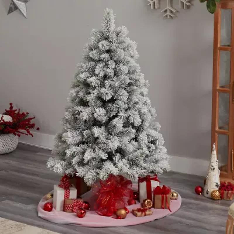 Nearly Natural Faux 5 Foot Pre-Lit Pine Christmas Tree