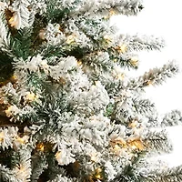 Nearly Natural Faux Green 10 Foot Pre-Lit Spruce Christmas Tree