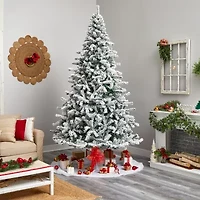 Nearly Natural Faux Green 10 Foot Pre-Lit Spruce Christmas Tree