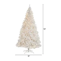 Nearly Natural Faux Douglas 11 Foot Pre-Lit Christmas Tree