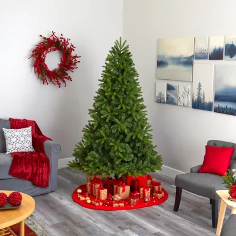 Nearly Natural New Haven Faux 7 Foot Pre-Lit Spruce Christmas Tree