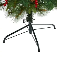 Nearly Natural Mixed Faux 7 Foot Pre-Lit Pine Christmas Tree