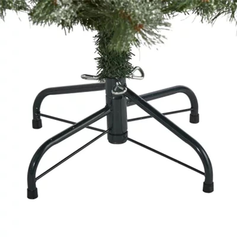 Nearly Natural Snowed Mountain Faux 4 Foot Pine Christmas Tree