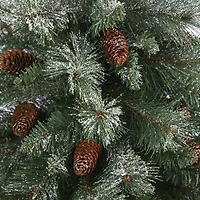 Nearly Natural Snowed Frenchps Faux Foot Pine Christmas Tree