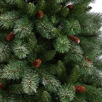 Nearly Natural Snowed Mountain Faux 8 Foot Pine Christmas Tree