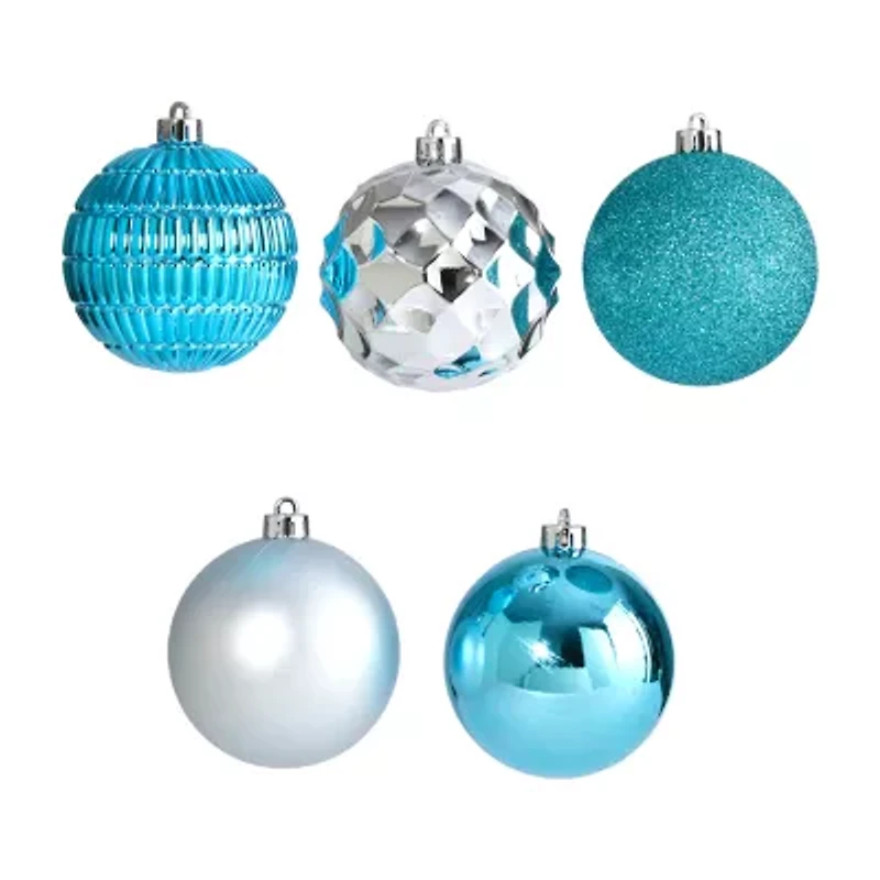 Nearly Natural Shatterproof Tree Blue Set 40-pc. Christmas Ornament