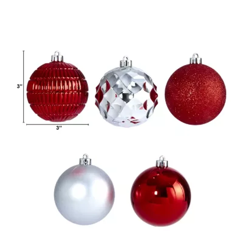 Nearly Natural Shatterproof Tree Red Box 40-pc. Christmas Ornament