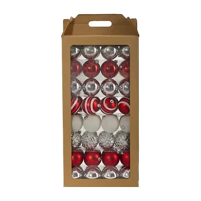 Nearly Natural Shatterproof Tree Red Set -Pc Christmas Ornament