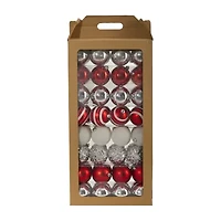 Nearly Natural Shatterproof Tree Red Set -Pc Christmas Ornament