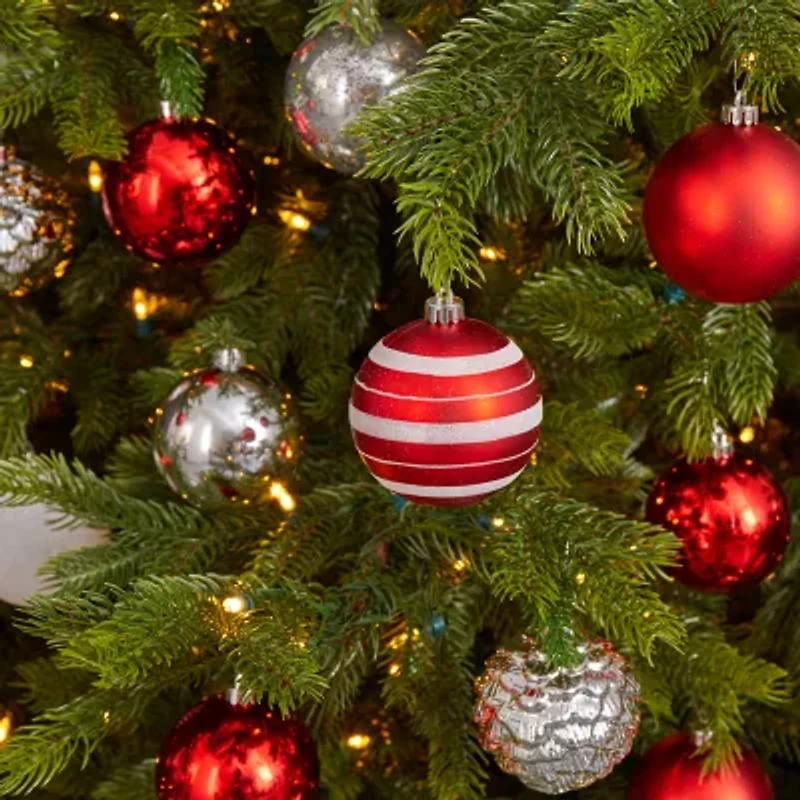 Nearly Natural Shatterproof Tree Red Set -Pc Christmas Ornament