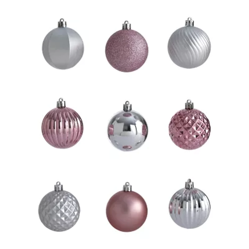 Nearly Natural Shatterproof Tree Pink Box 100-pc. Christmas Ornament