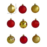 Nearly Natural Shatterproof Tree Red Set 101-Pc Christmas Ornament