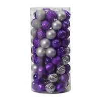 Nearly Natural Shatterproof Tree Silver Box 101-Pc Christmas Ornament