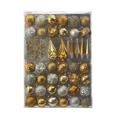 Nearly Natural Shatterproof Tree Orange Box 52-Pc Christmas Ornament