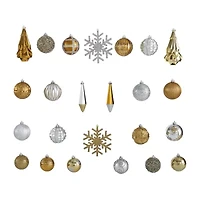 Nearly Natural Shatterproof Tree Orange Box 52-Pc Christmas Ornament