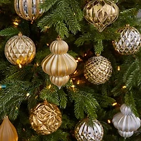 Nearly Natural Shatterproof Tree Gold Box 12-pc. Christmas Ornament