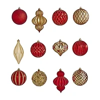 Nearly Natural Shatterproof Tree Red Set 12-pc. Christmas Ornament