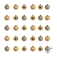 Nearly Natural 2.5in Shatterproof Set 30-pc. Christmas Ornament