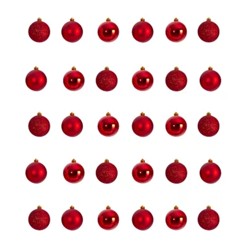 Nearly Natural Holiday 2.5in. Shatterproof 30-pc. Christmas Ornament
