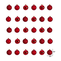 Nearly Natural Holiday 2.5in. Shatterproof 30-pc. Christmas Ornament