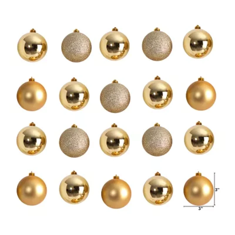 Nearly Natural 3in Shatterproof Set 20-pc. Christmas Ornament