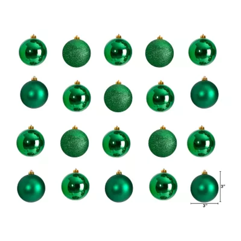 Nearly Natural 3" Shatterproof Set 20-pc. Christmas Ornament