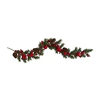 Nearly Natural Apple Christmas Indoor Garland