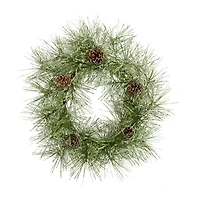 Nearly Natural Iced Pine Artificial Wreath