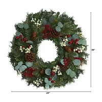 Nearly Natural Pine Artificial Wreath
