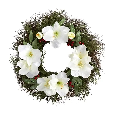 Nearly Natural Artificial Cedar Wreath