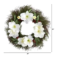 Nearly Natural Artificial Cedar Wreath