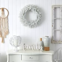 Nearly Natural 24in. Spruce Artificial Pre-Lit Wreath