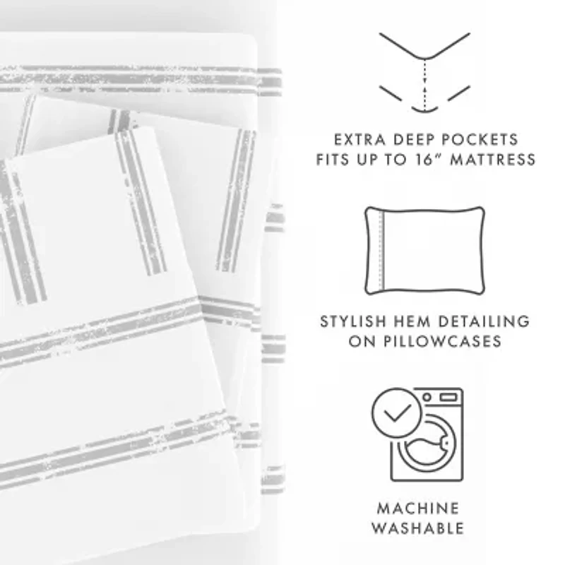 Casual Comfort™ Premium Ultra Soft Microfiber Pattern Sheet Sets