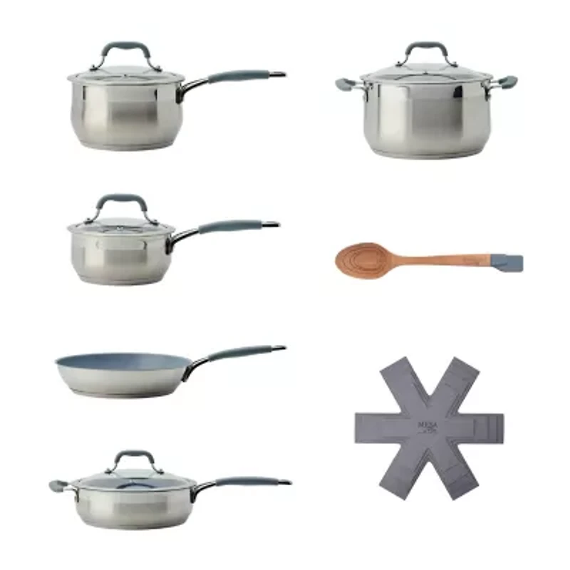 Mesa Mia Stainless Steel 14-pc. Cookware Set