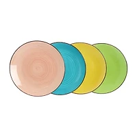 Elama Hudson 12-pc. Double Bowl Stoneware Dinnerware Set