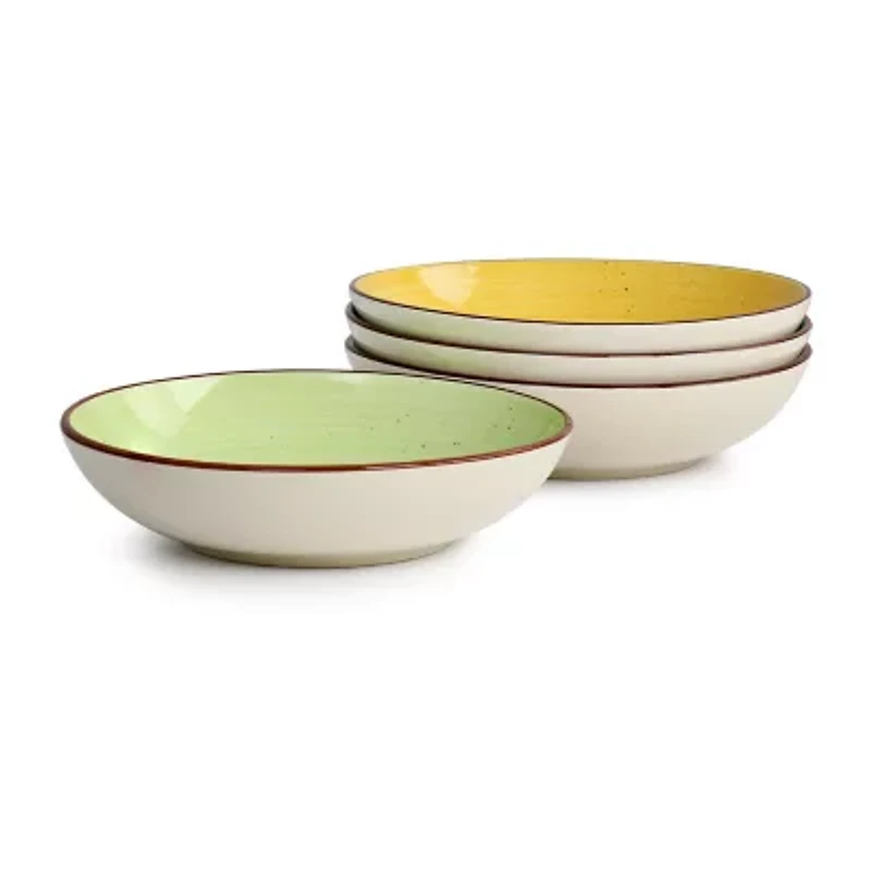 Elama Hudson 12-pc. Double Bowl Stoneware Dinnerware Set