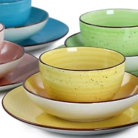 Elama 18-pc. Stoneware Dinnerware Set