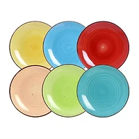 Elama 24-pc. Stoneware Dinnerware Set