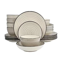 Elama Gia 24-pc. Stoneware Dinnerware Set
