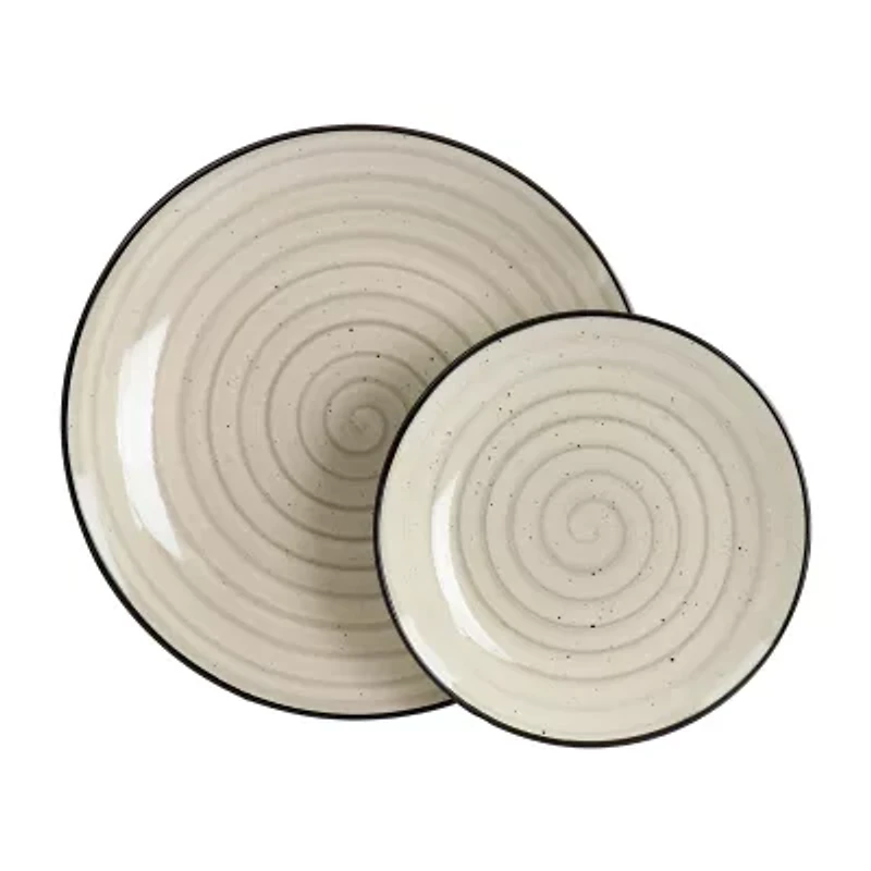 Elama Gia 24-pc. Stoneware Dinnerware Set