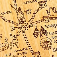 Totally Bamboo Destination State Shaped Serving and Cutting Board