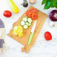 Totally Bamboo Destination State Shaped Serving and Cutting Board