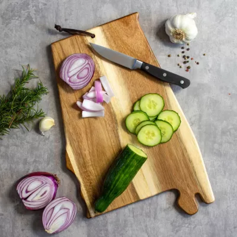 Totally Bamboo Origins State Shaped Serving and Cutting Board