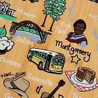 Totally Bamboo State Shaped Serving and Cutting Board Artwork by Fish Kiss