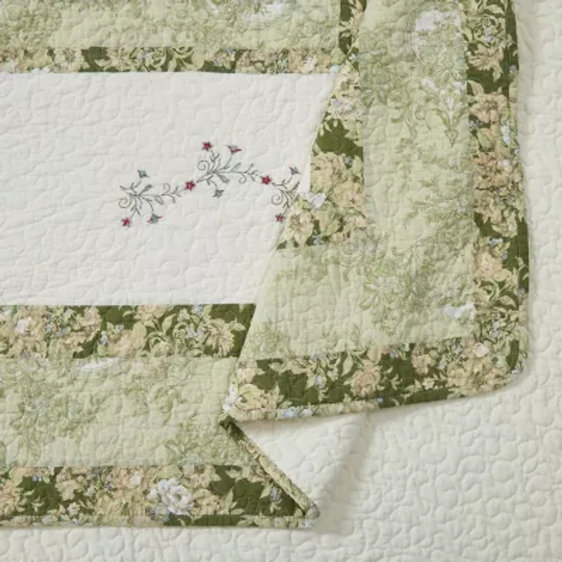 Laurel & Mayfair Alexis Floral Cotton Bedspread