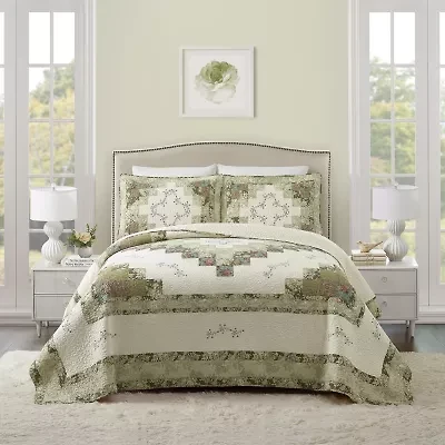Laurel & Mayfair Alexis Floral Cotton Bedspread