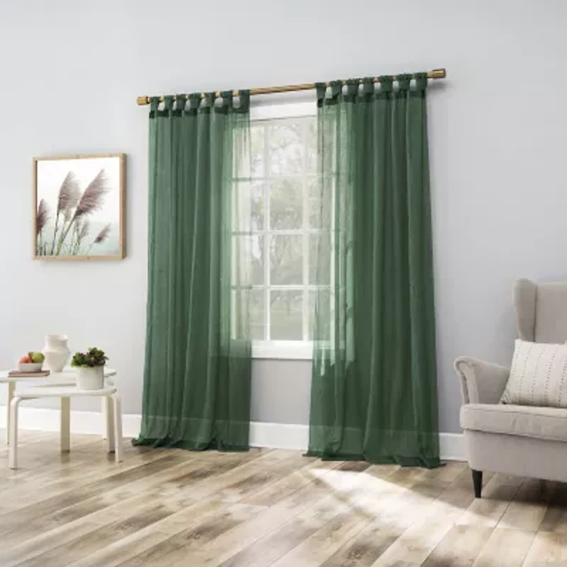 No 918 Krista Tab Top Sheer Single Curtain Panel